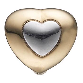 Urskiven.dk har dit  Glitrende hjerte med lille sølv hjerte i midten fra Christina Watches